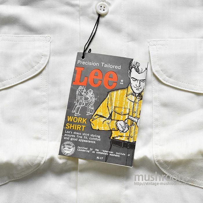 Lee WHITE COTTON HBT WORK SHIRT（DEADSTOCK/17-17H MEDIUM