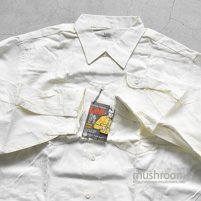 Lee WHITE COTTON HBT WORK SHIRT（DEADSTOCK/17-17H MEDIUM
