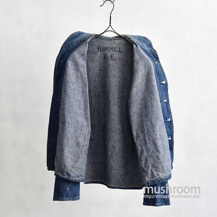 U.S.NAVY DENIM DUNGAREE JACKET 古着屋 ｜ mushroom(マッシュルーム) ヴィンテージクロージングストア