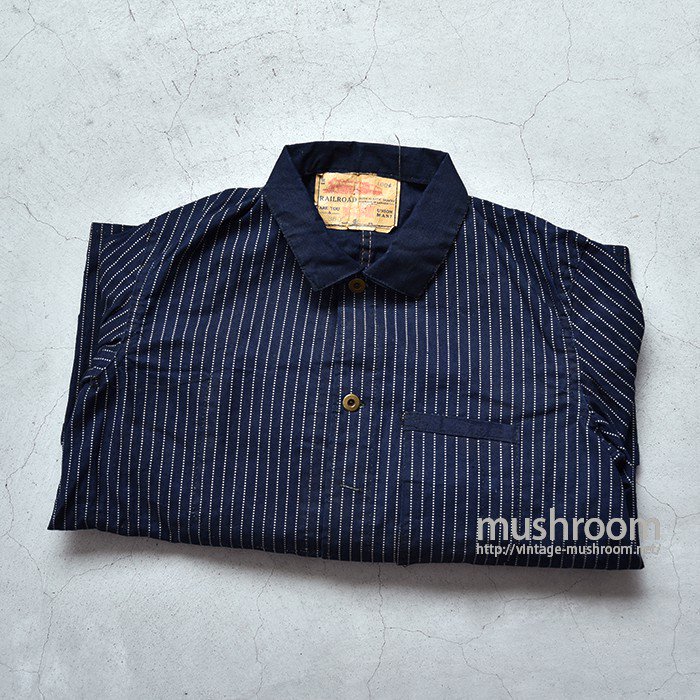 THE RAILROAD WABASH STRIPE COVERALL（40/DEADSTOCK） - 古着屋 ｜ mushroom(マッシュルーム)　 ヴィンテージクロージングストア