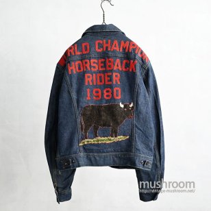 Lee DENIM JACKET WITH EMBROIDERY（NON-WASHED/GOOD CONDITION）