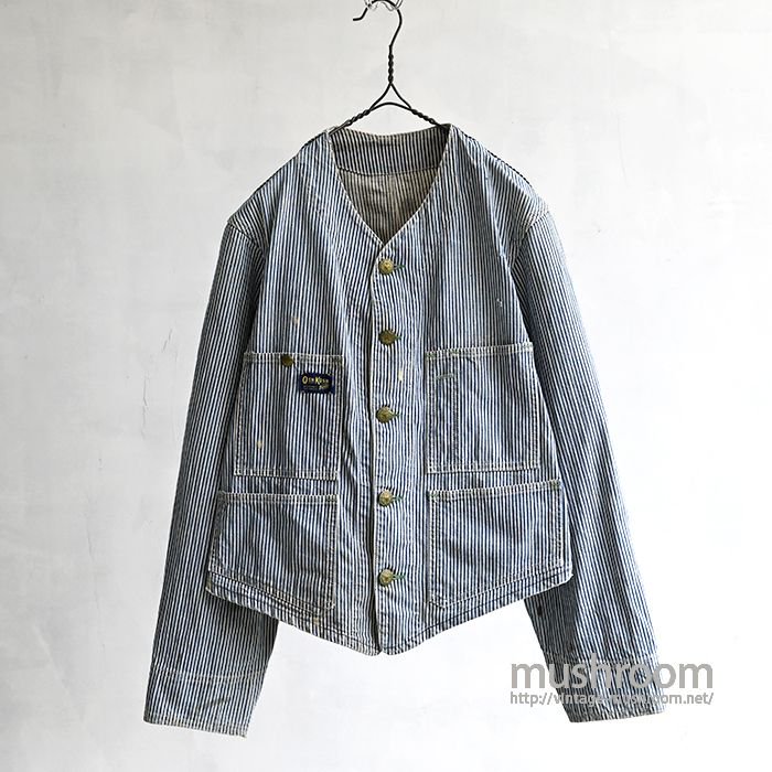 OSHKOSH HICKORY STRIPED ENGINEER WORK JACKET - 古着屋 ｜ mushroom(マッシュルーム)  ヴィンテージクロージングストア