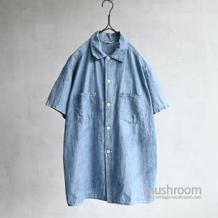 OLD SHORT SLEEVE CHAMBRAY SHIRT（M/GOOD CONDITION）