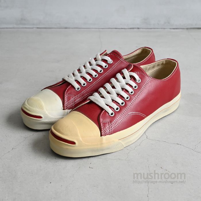 CONVERSE JACK PURCELL RED LEATHER SHOES（DEADSTOCK/US8） - 古着屋