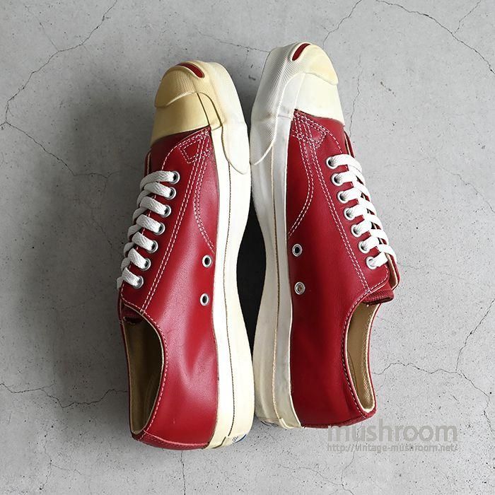 CONVERSE JACK PURCELL RED LEATHER SHOES（DEADSTOCK/US8