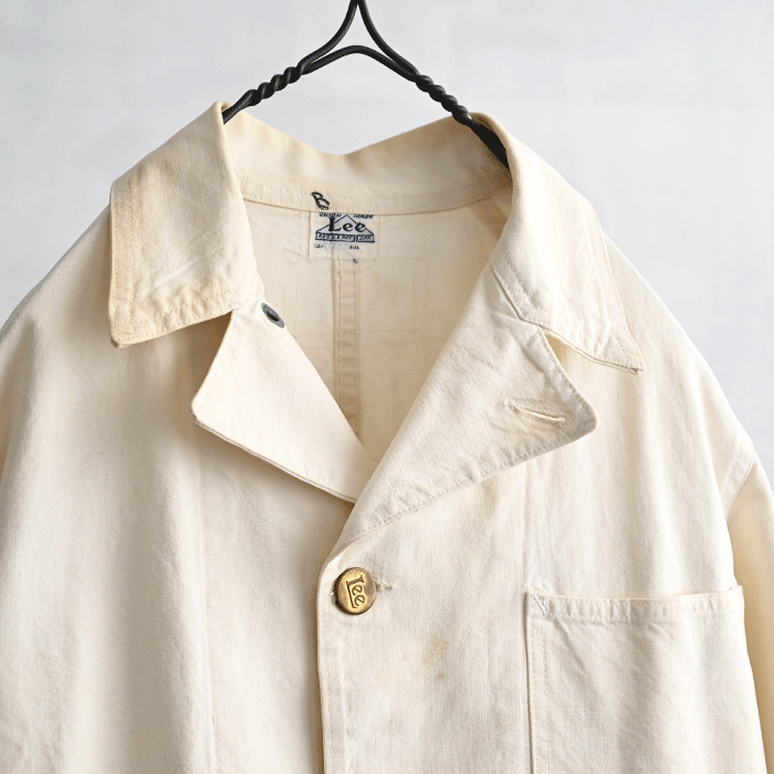 Lee WHITE CANVAS COVERALL - 古着屋 | mushroom Lee WHITE CANVAS COVERALL - 古着屋 | mushroom