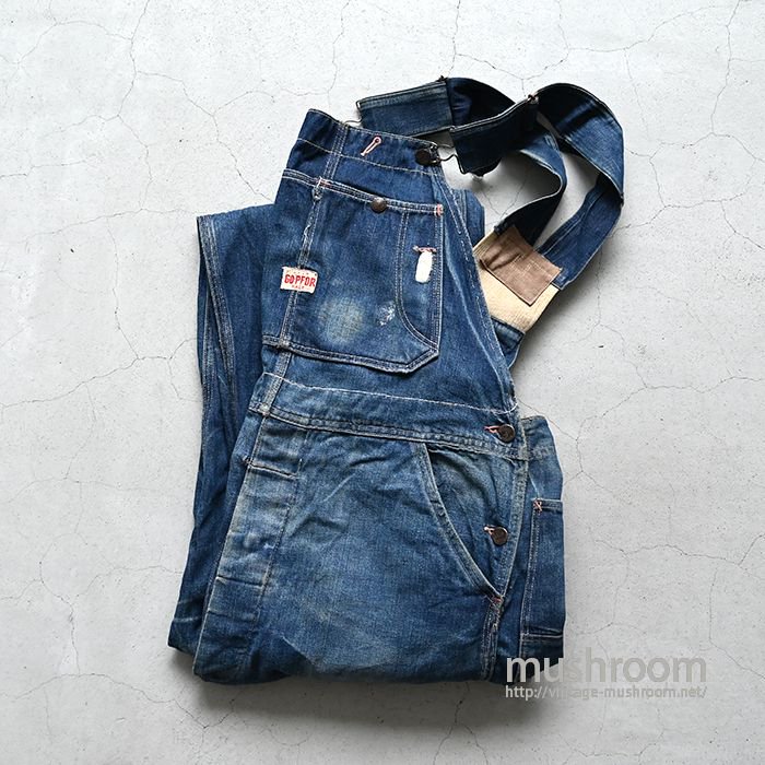 GO PFOR DENIM OVERALL（AMASING REPAIR） - 古着屋 ｜ mushroom(マッシュルーム)  ヴィンテージクロージングストア