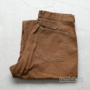 RRL BROWN DUCK TROUSER WITH BUCKLEBACKW35L32/GOOD CONDITION