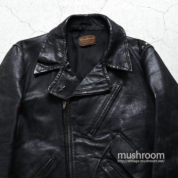 WINDWARD HORSE HIDE LEATHER SPORTS JACKET - 古着屋 WINDWARD HORSE HIDE LEATHER SPORTS JACKET - 古着屋