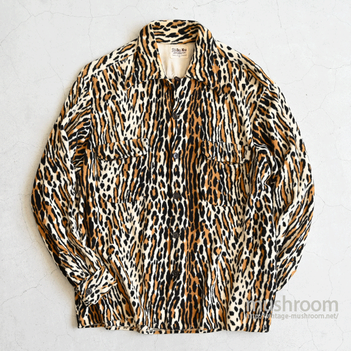 DEL MAR SPORTSWEAR LEOPARD PATTERN SHIRT - 古着屋 DEL MAR SPORTSWEAR LEOPARD PATTERN SHIRT - 古着屋