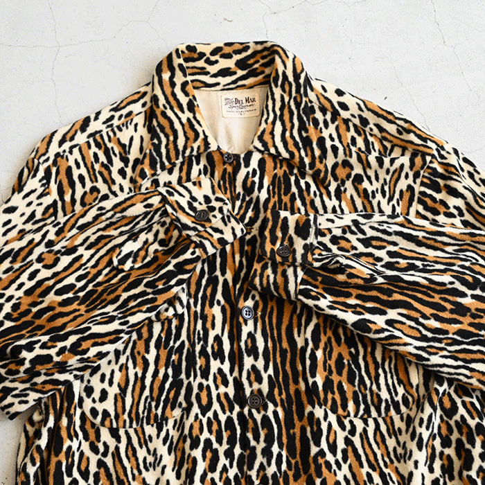 DEL MAR SPORTSWEAR LEOPARD PATTERN SHIRT - 古着屋 DEL MAR SPORTSWEAR LEOPARD PATTERN SHIRT - 古着屋