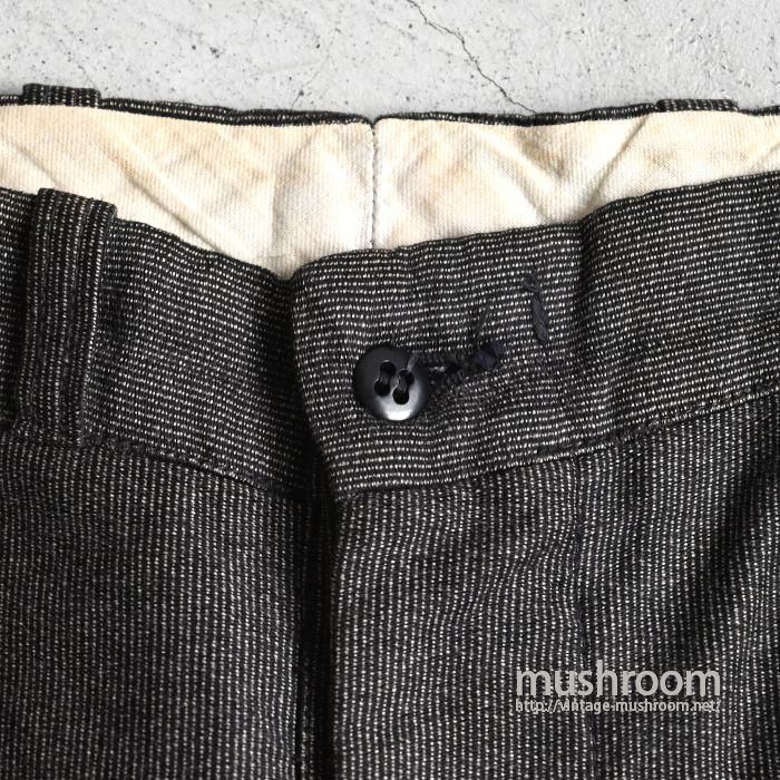 STIFEL FABRIC PIN-STRIPED COTTON WORK TROUSER - 古着屋 ｜ mushroom