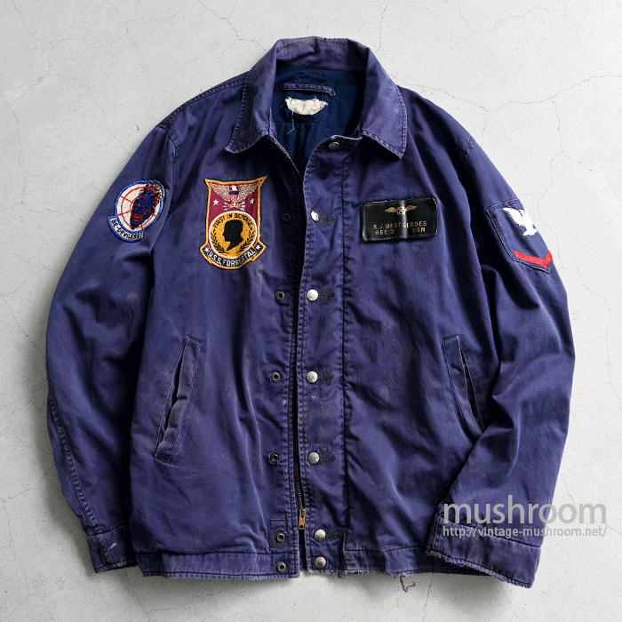 U.S.NAVY BLUE UTILITY JACKET - 古着屋 | mushroom U.S.NAVY BLUE UTILITY JACKET - 古着屋 | mushroom
