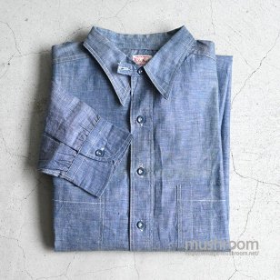 WIDE AWAKE CHAMBRAY WORK SHIRT WITH CHINSTRAPDEADSTOCK