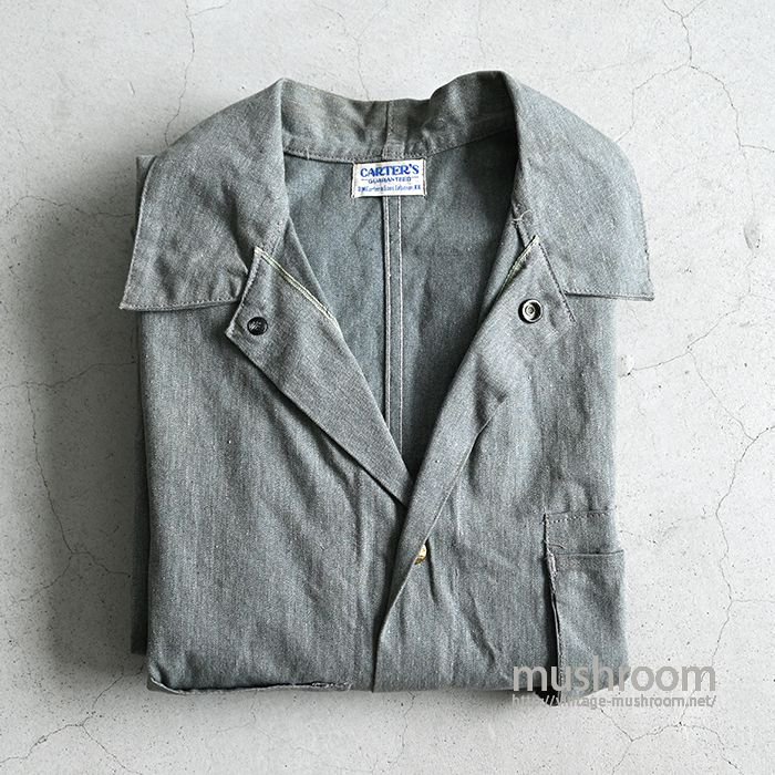 CARTER'S GRAY COVERT SHOP COAT（40/DEADSTOCK） - 古着屋