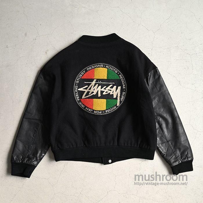 OLD STUSSY STADIUM JACKET（RASTA COLOR/LARGE） - 古着屋 