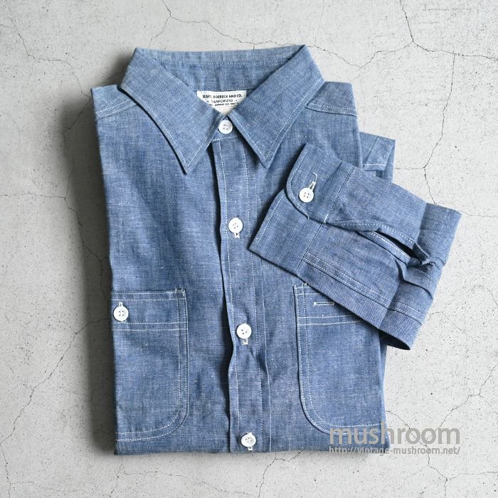 SEARS L/S CHAMBRAY WORK SHIRT（DEADSTOCK/15H）