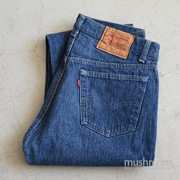 LEVI'S 501-0119 STRIPE BLUE JEANS（W33L34） - 古着屋 ｜ mushroom