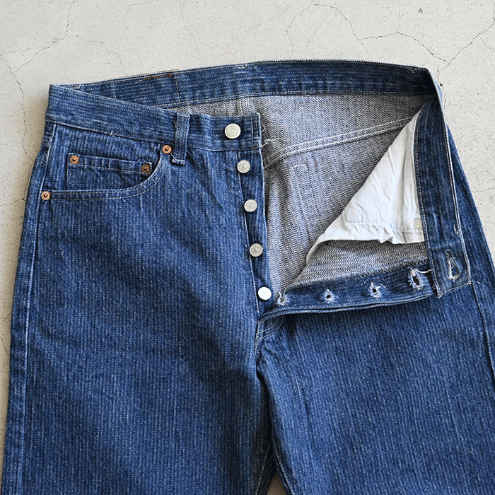 LEVI'S 501-0119 STRIPE BLUE JEANS(W33L34) - 古着屋 LEVI'S 501-0119 STRIPE BLUE JEANS(W33L34) - 古着屋