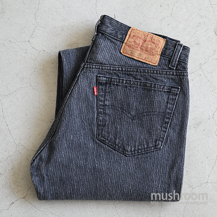 LEVI'S 501-0619 STRIPED BLK JEANS(W32L34) - 古着屋 LEVI'S 501-0619 STRIPED BLK JEANS(W32L34) - 古着屋