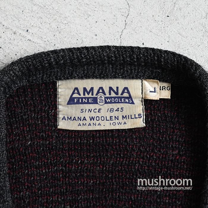 AMANA WOOLEN MILLS WOOL CARDIGAN（GOOD CONDITION/LARGE） - 古着屋