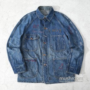 PAY DAY DENIM COVERALL WITH EMBROIDERY