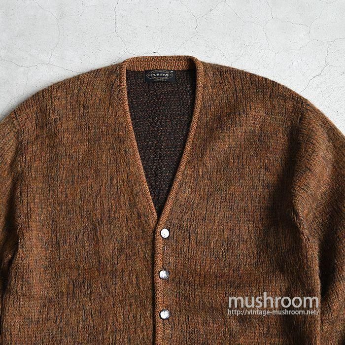 PURITAN BROWN MOHAIR CARDIGAN - 古着屋 ｜ mushroom