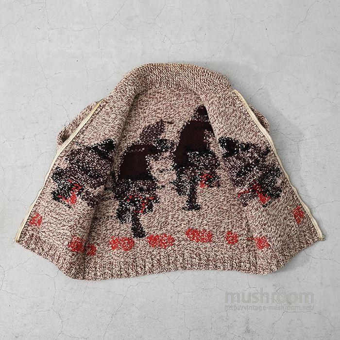 OLD ”WOLF PATTERN” COWICHAN JACKET(MIXED COLOR) - 古着屋 OLD ”WOLF PATTERN” COWICHAN JACKET(MIXED COLOR) - 古着屋