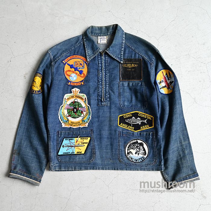 USN P/O DENIM JACKET - 古着屋 ｜ mushroom(マッシュルーム