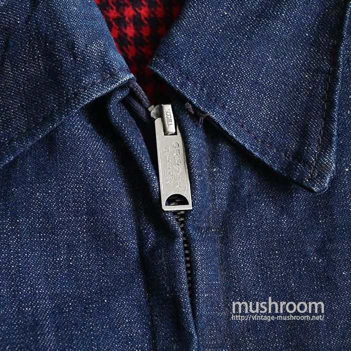 40sヴィンテージBIG SMITH 32×32 ブラックストライプ　黒シャン BIG SMITH DENIM WORK JACKET(38) - 古着屋 ｜ mushroom