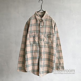 OLD UNKNOWN  PLAID FLANNEL SHIRT