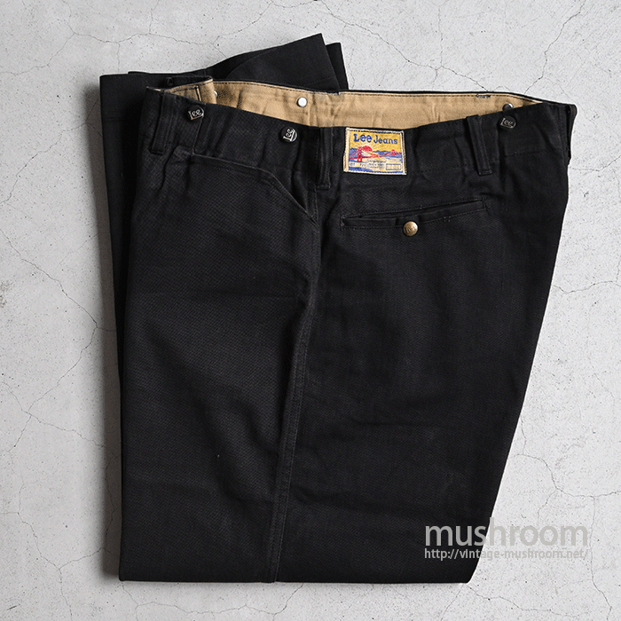 Lee 721 BLACK COTTON TWILL WORK TROUSERS（BIG SIZE）