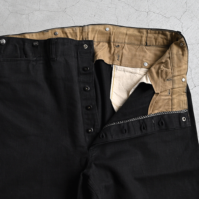 Lee 721 BLACK COTTON TWILL WORK TROUSERS(BIG SIZE) - 古着 Lee 721 BLACK COTTON TWILL WORK TROUSERS(BIG SIZE) - 古着