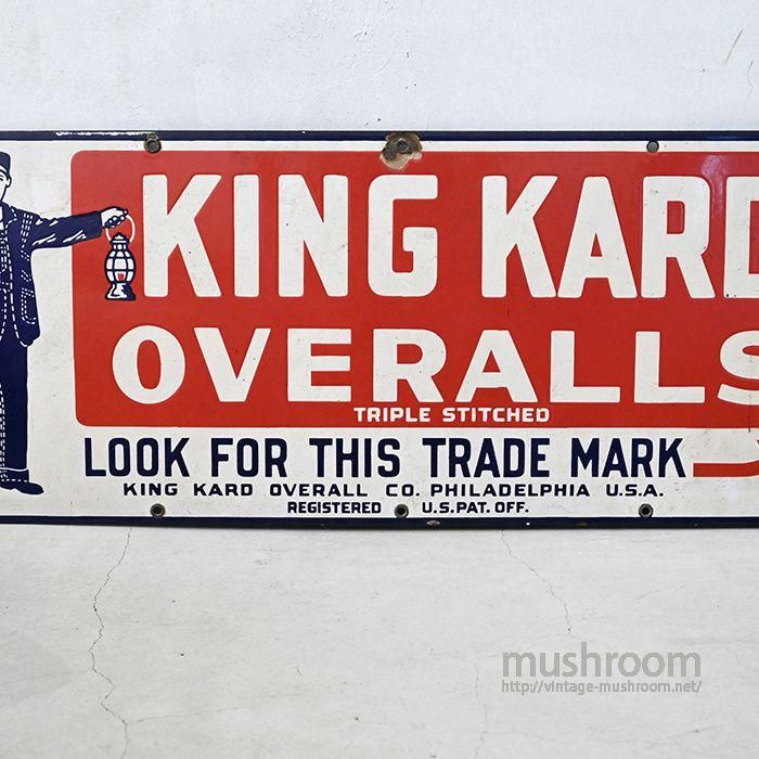 押切もえ★いわきやパンフレットなど【ヴィンテージ】 KING KARD OVERALLS ADVERTISING SIGN - 古着屋 ｜ mushroom