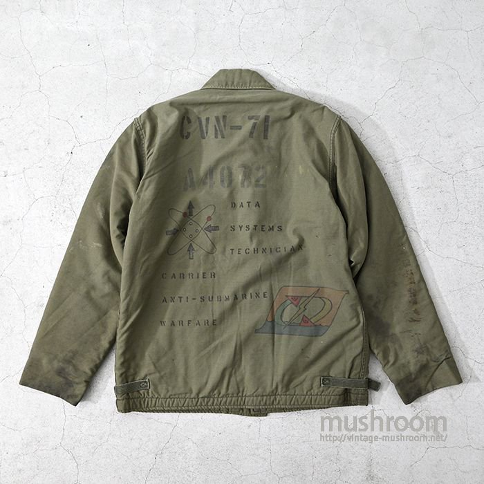 U.S.NAVY A-2 DECK JACKET WITH STENCIL（CVN-71） - 古着屋