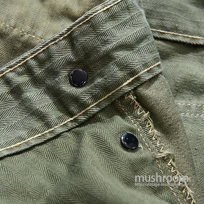 USMC P-44 HBT TROUSERS（UNUSUAL BUTTON TYPE） - 古着屋 ｜ mushroom