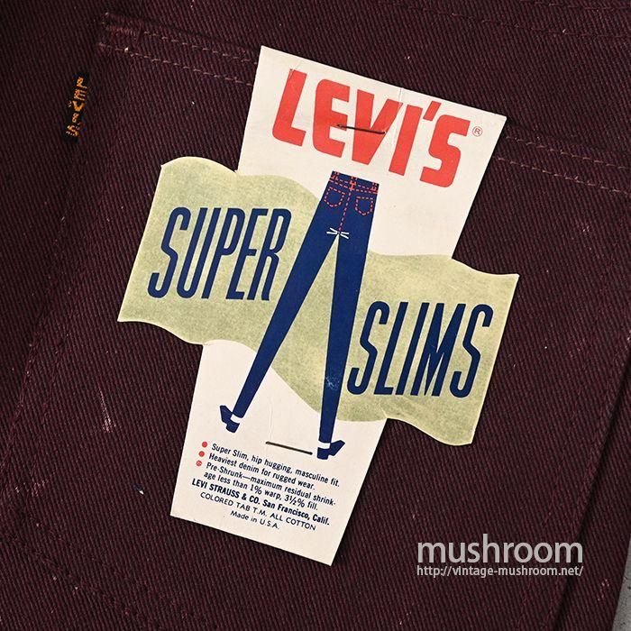 LEVI'S 606 BIGE SUPER SLIM COTTON PANTS（DEADSTOCK/W34L31