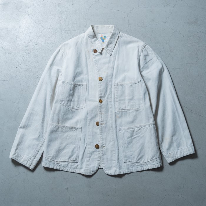 CAN'T BUST'EM WHITE COTTON COVERALL - 古着屋 ｜ mushroom