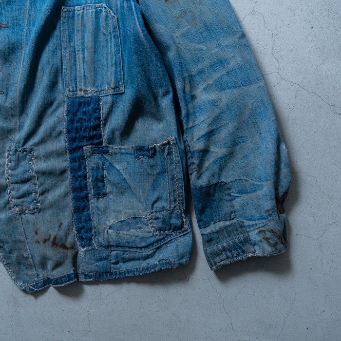 CROWN OVERALLS DENIM CHORE JACKET - 古着屋 ｜ mushroom 