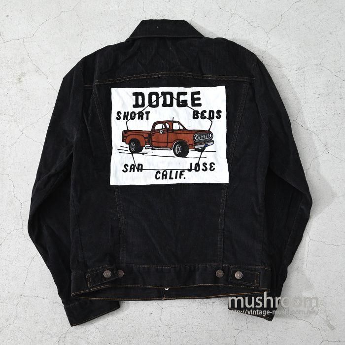 LEVI'S BLK CORDUROY JACKET WITH PATCH（DEADSTOCK/38） - 古着屋 