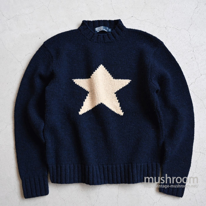 RALPH LAUREN HAND-KNIT SWEATER（M/GOOD CONDITION） - 古着屋 ｜ mushroom(マッシュルーム)  ヴィンテージクロージングストア