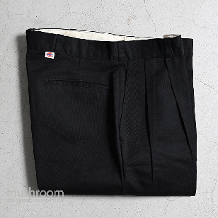 DICKIES 2-PLEATS WORK TROUSERSDEADSTOCK/BLACK/W36L32