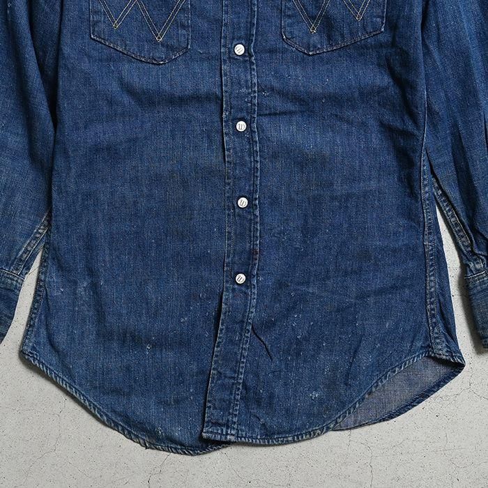 WRANGLER 27MW DENIM WESTERN SHIRT（2nd/15-32） - 古着屋