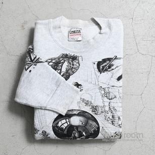 M.C.ESCHER ART SWEAT SHIRTGOOD CONDITION/LARGE