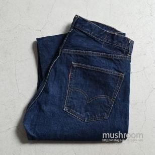 LEVI'S 505 BIGE JEANS WITH SELVEDGE DARK COLOR