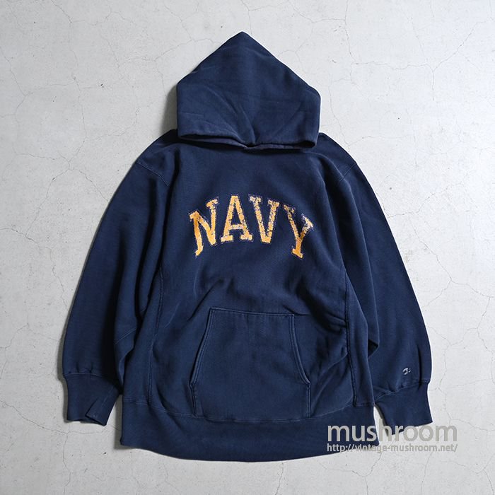 CHAMPION NAVY REVERSE WEAVE HOODY（X-LARGE） - 古着屋 ｜ mushroom