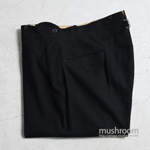 WILL.H.MAYERS BLACK WOOL TROUSERS WITH BUCKLEBACK MINT 