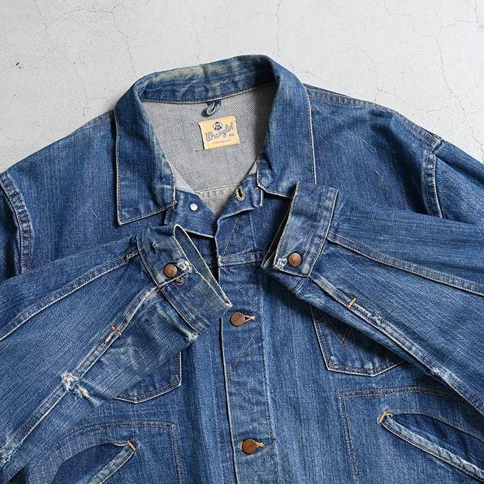 Wrangler 24MJ Denim Jacket Vintage 1960's Selvedge Cream Tag