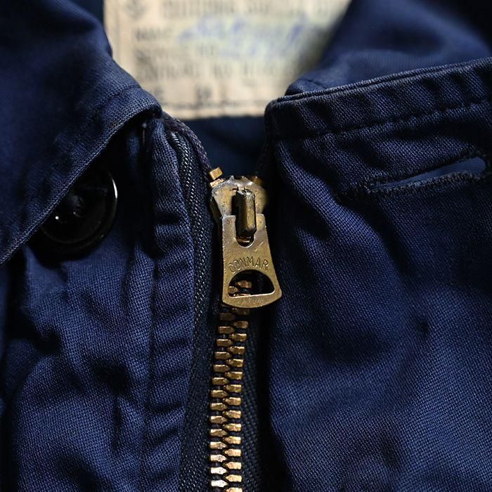 U.S.NAVY BLUE UTILITY JACKET（GOOD CONDITION/34） - 古着屋
