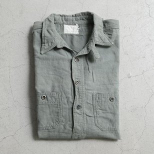 OLD P/O COTTON WORK SHIRT WITH CHINSTRAP